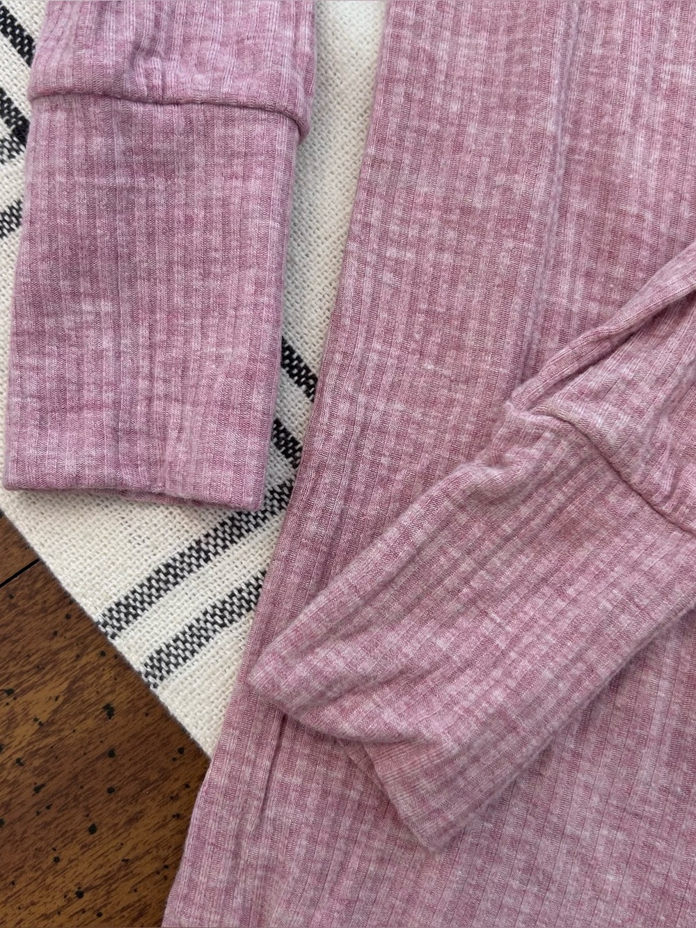 Little Sleepies Bamboo Pink Ribbed Footie PJs Toddler Girls 2T - Picture 8 of 11